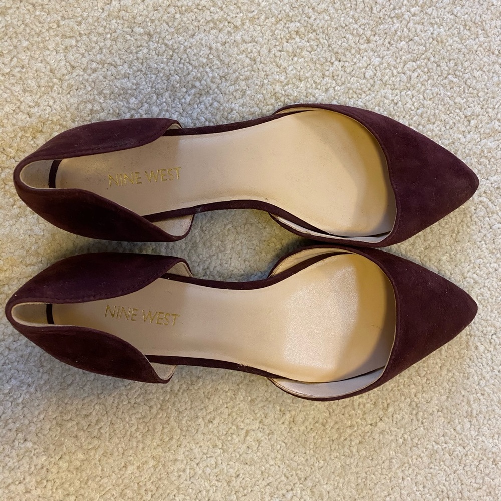 Merlot Pointy Toe Flats